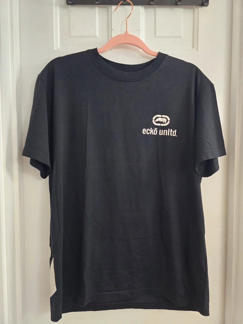 Ecko Unlimited Black Tee with White Chest Logo